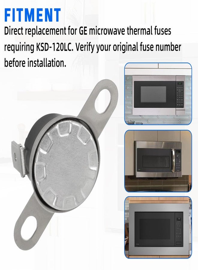 MOTOQUEEN KSD-120LC Microwave Thermal Fuse Replacement for GE Microwaves for WB27X1127 120℃ Normally Closed - Image 3